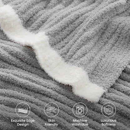 Snuggle Sac Soft Ribbed Throw Blanket - Image 3