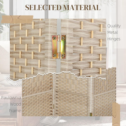 homcom 3 panel room divider 6 ft privacy showing dimensions
