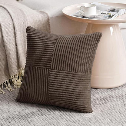 Fancy Homi 2 Packs Dark Brown Decorative Throw Pillow Covers 20x20 Inch - Image 2