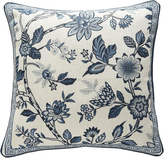 Chinoiserie Throw Pillow Covers, Classic Chinoiserie Blue and White by bilingaier