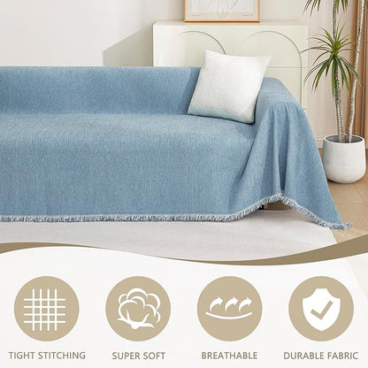 MYSKY HOME Chenille Couch Cover, Sofa Slipcover - Image 2