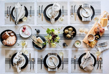 Solino Home Stripe Linen Table Runner 36 Inches - Image 3