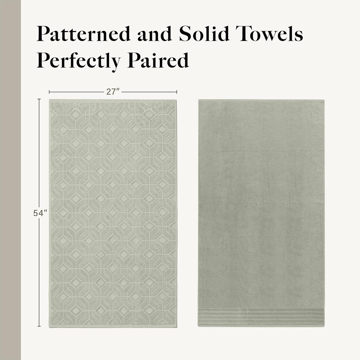 modern threads 6 piece bath towel set – shown in use