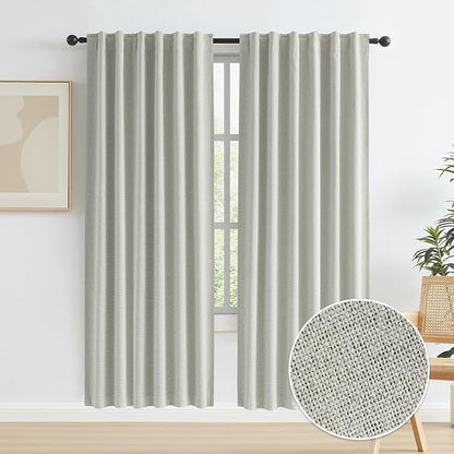 KEQIAOSUOCAI Linen Blackout Curtain Panels, Boho Country Cooling Warming by KEQIAOSUOCAI