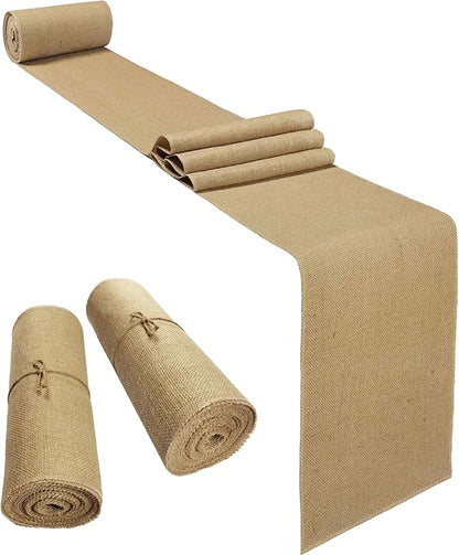 2 Pack 12 inch x 10 Yards Burlap Table Runners, Burlap Roll, Natural Rustic by Wlirantim