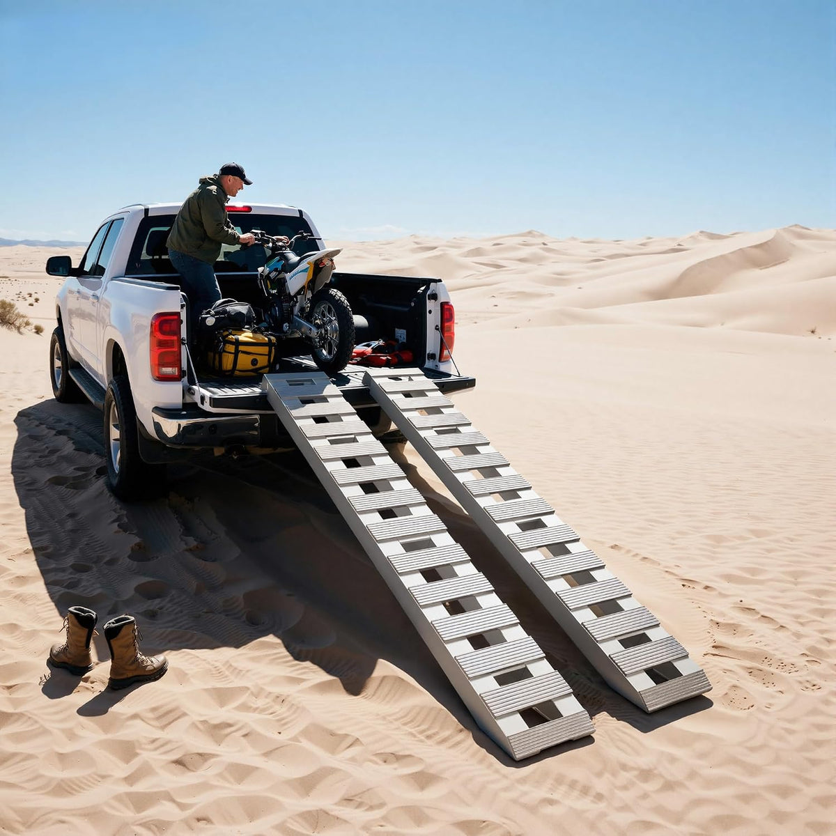autosaver88 2pcs 6000lbs 84" x 14" aluminum trailer on a desk or shelf