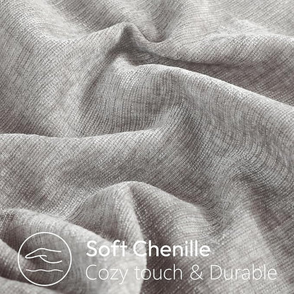 Stellhome Pack of 2, Soft Chenille Soild Throw Pillow Covers Accent Cushion - Image 2