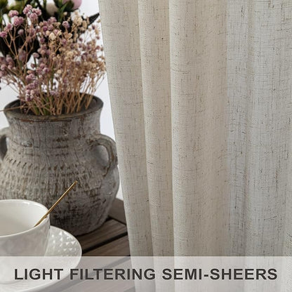 Pitalk Beige Curtains 86 Inches Long - Image 4