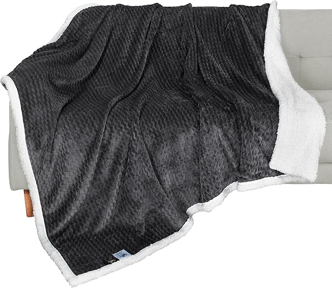 Catalonia Sherpa Throws Blanket, Super Soft Comfy Fluffy Fuzzy Fleece Plush by Catalonia