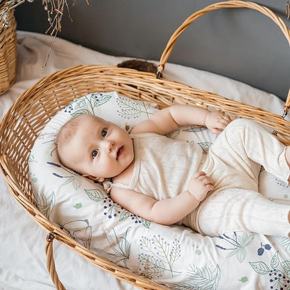 Gllquen Baby Bassinet Sheets 4 Pack, Breathable Cozy Fitted Mattress Sheet - Image 2