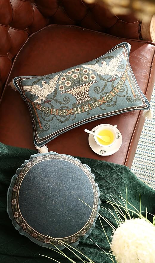 Rectangle Throw Pillow Covers, French Green Farmhouse - Image 6