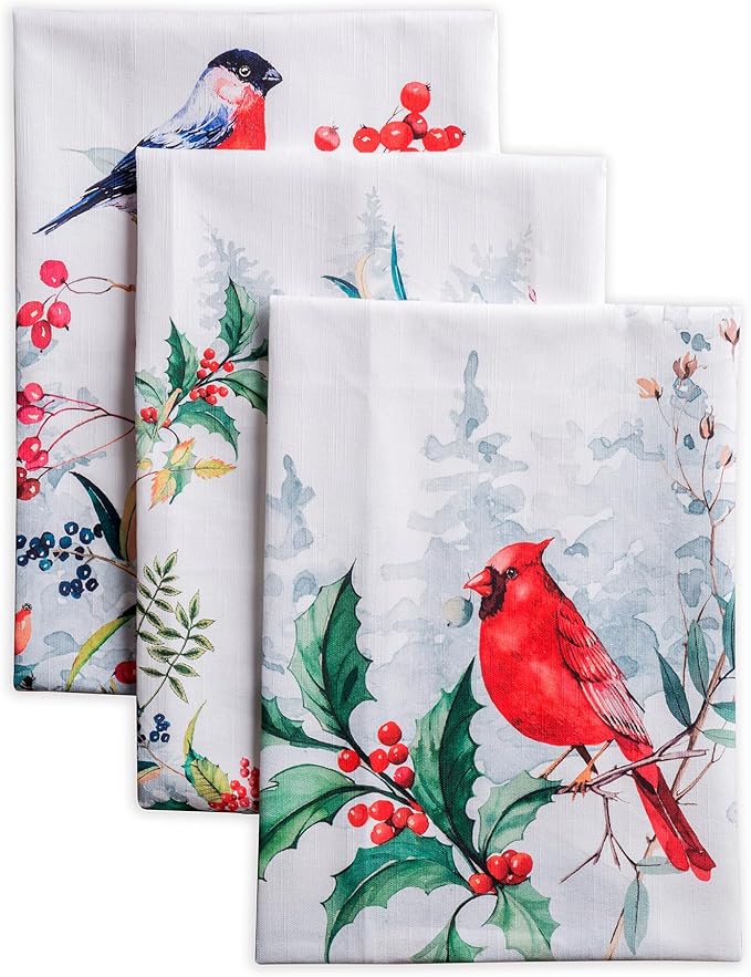 Maison d' Hermine Kitchen Towels Set of 3 100% Cotton 20" x 27.5" Reusable by MaisondHermine