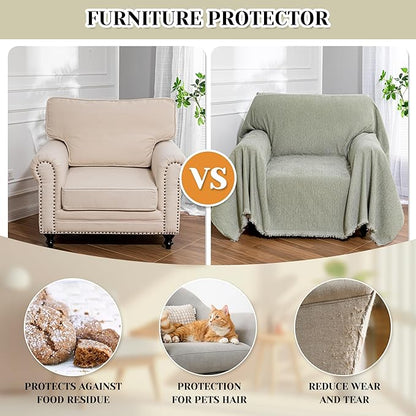 MEETSKY Green Sofa Covers Armchair Single Couch Cover - Image 5