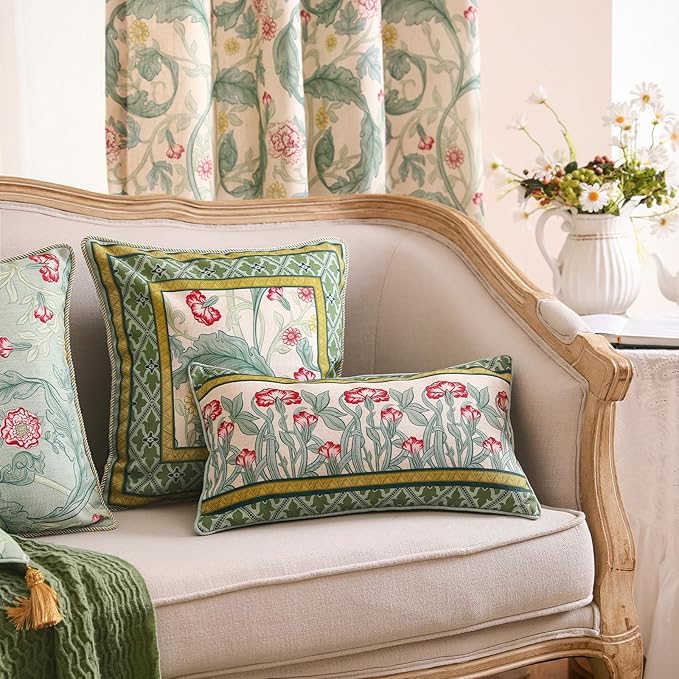 patdrea Designer Rectangle Throw Pillow Covers, Farmhouse Linen - Image 6