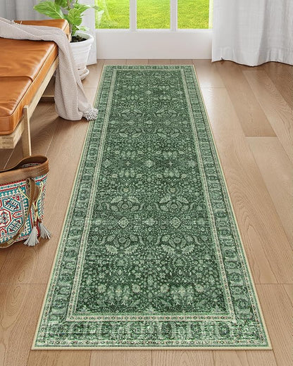 Lahome Vintage 2'6''x8' Green Washable Runners - Image 6