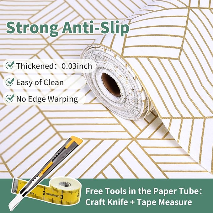 Shelf Liners for Kitchen Cabinets 17.3in x 49.21FT, Non Adhesive Cabinet Liner - Image 5