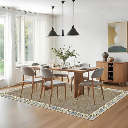 GarveeHome Washable Area Rugs for Bedroom 5x7 Living Room Modern Floral Throw - Image 2