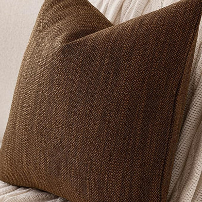 Foindtower Set of 2 Decorative Textured Burlap Linen Throw Pillow Covers - Image 3