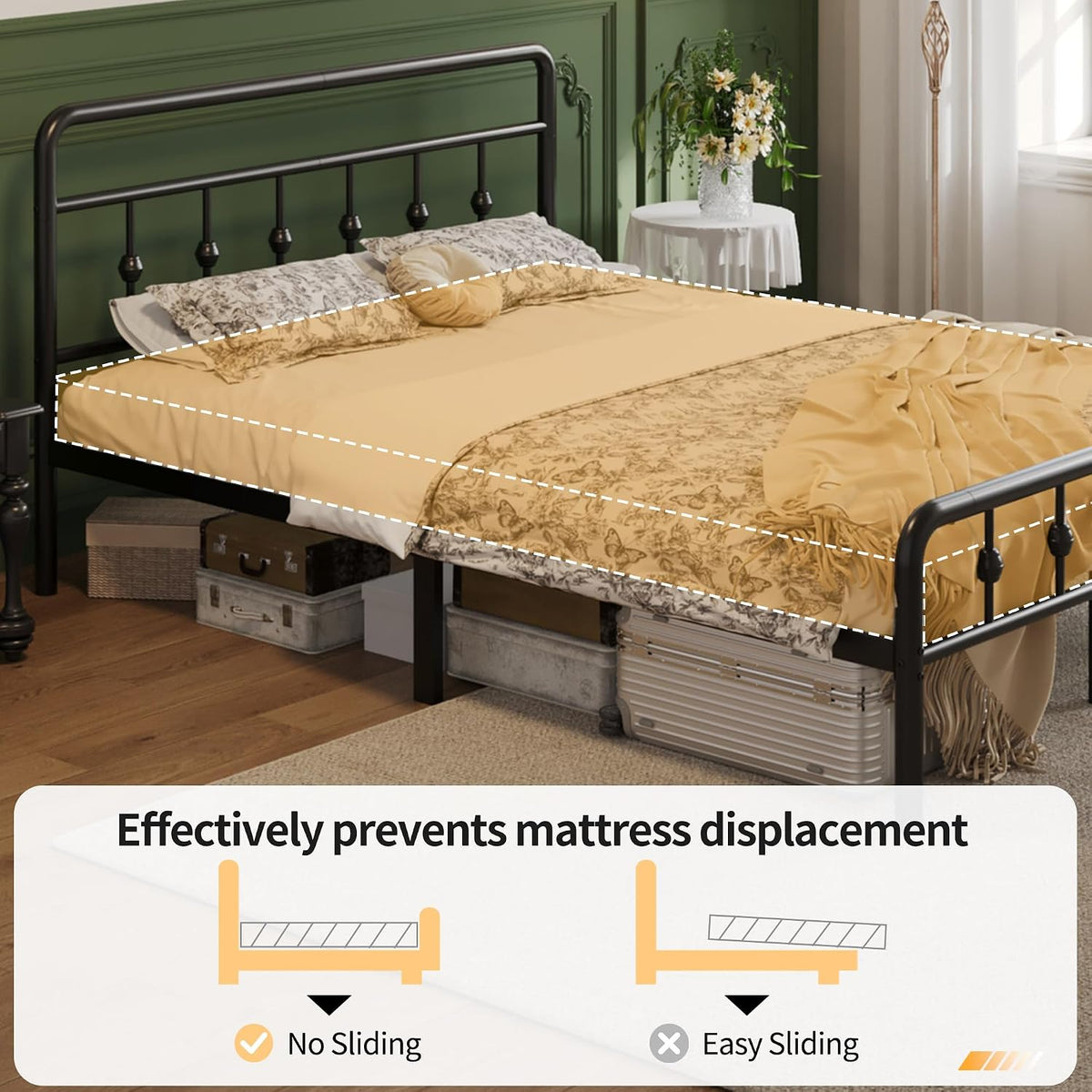 lutown-teen 12 inch twin bed frames with headboard, package contents