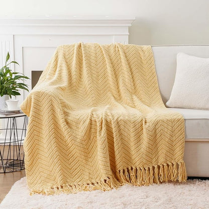 BATTILO HOME Gold Throw Blanket - Image 5