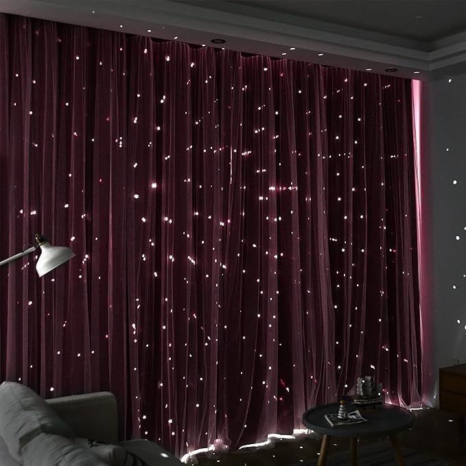 Kinryb Kids Blackout Curtains for Bedroom/Living Room/Classroom, Sheer Overlay - Image 6