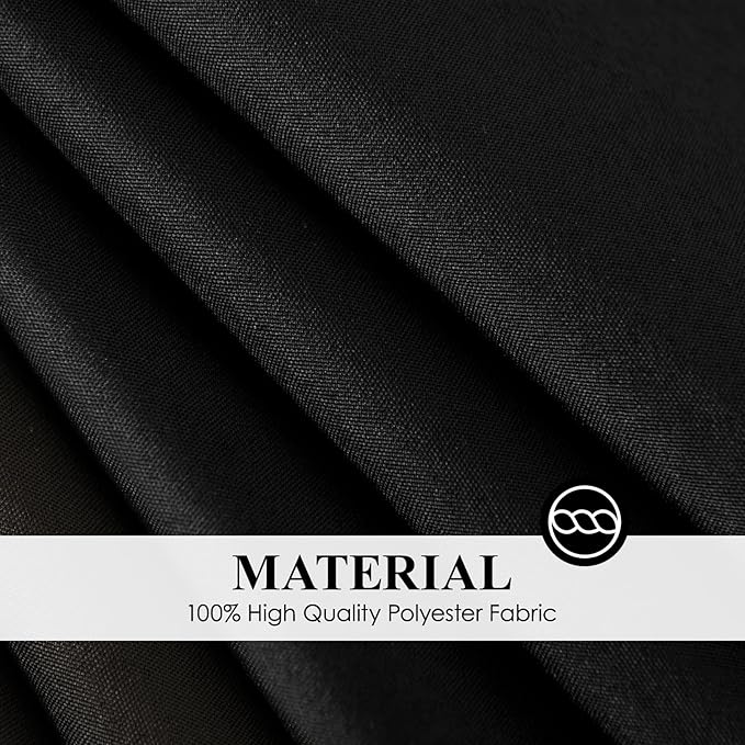 Round Tablecloth 8 Pack 108 Inch Black Tablecloths Washable Decorative Linen - Image 6