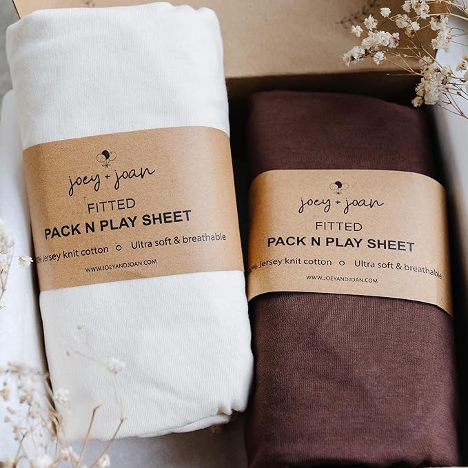 Pack and Play Sheets Fitted – Compatible by JoeyJoan