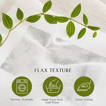 NICETOWN Faux Flax Linen Sheer Curtains - Image 4