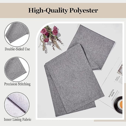 Mebakuk Linen Farmhouse Table Runner Large Burlap Style Soft and Waterproof - Image 3