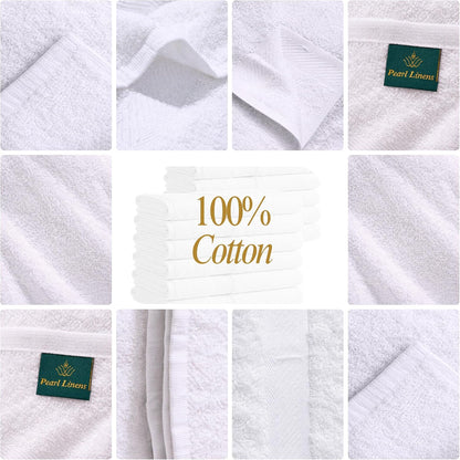 pearl linens 12 pack 22x44 economy cotton hotel, close-up detail