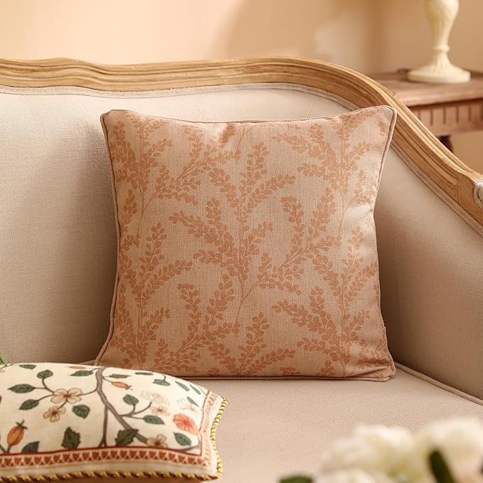 ISAENNE Design Linen Classic Throw Pillow Covers 18"x18", French Farmhouse - Image 6