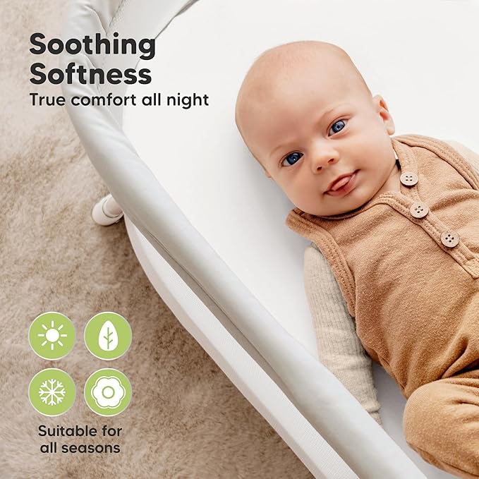 2-Pack Organic Bassinet Sheets for Girls, Boys - Image 5