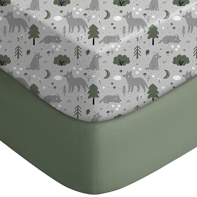 Yoofoss Pack and Play Sheets Fitted, Mini Crib Sheets 2-Pack by YOOFOSS