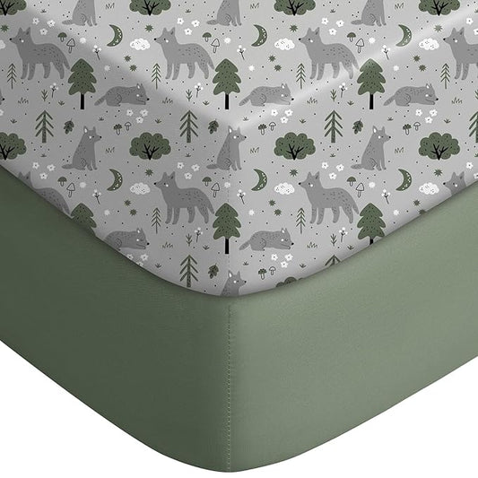 Yoofoss Pack and Play Sheets Fitted, Mini Crib Sheets 2-Pack by YOOFOSS