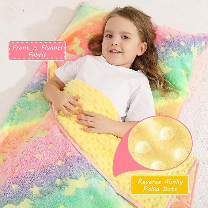 Toddler Nap Mat with Pillow and Blanket, Extra Large Rolled Napping Mats - Image 2