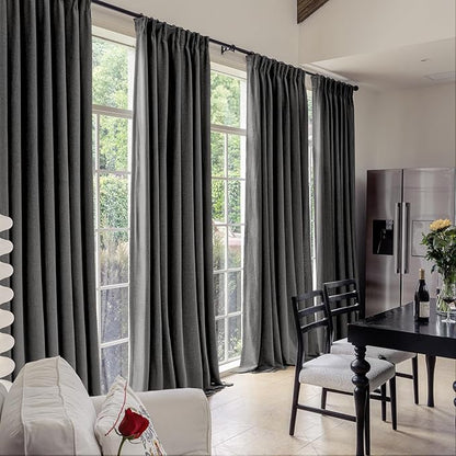 IVAPUPU Linen Pinch Pleated 100% Blackout Curtains - Image 5