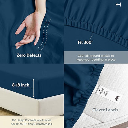 Mayfair Linen 500 Thread Count Split King Sheets Sets - Image 6