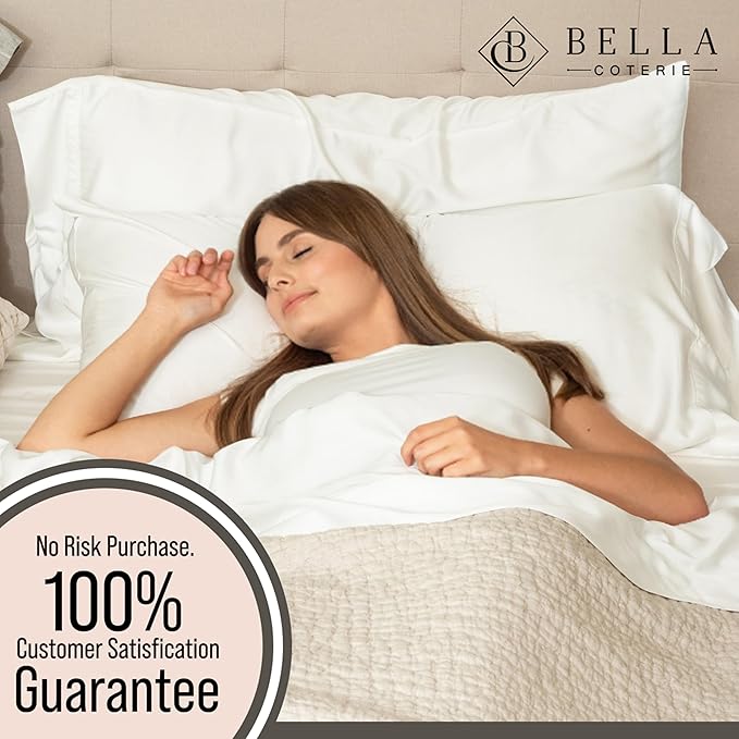 Bella Coterie 6 Piece Luxury Bamboo Viscose King Size Sheet Set | 100% - Image 5