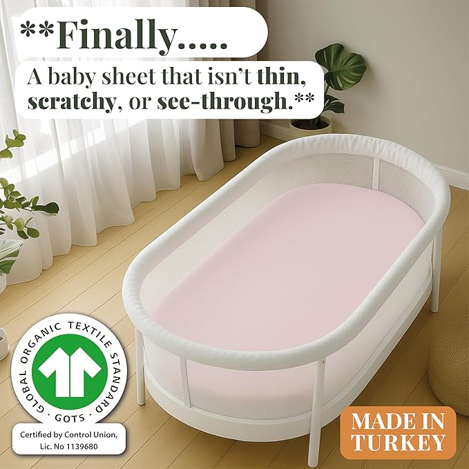 GOTS 100% Organic Bassinet Sheets - Image 2