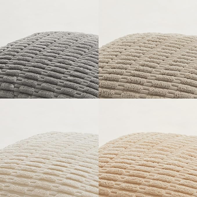 Fancy Homi 4 Packs Neutral Long Lumbar Decorative Throw Pillow Covers 16x24 Inch - Image 5