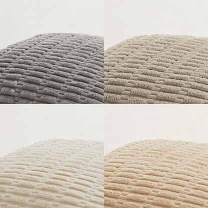 Fancy Homi 4 Packs Neutral Decorative Throw Pillow Covers 22x22 Inch - Image 5