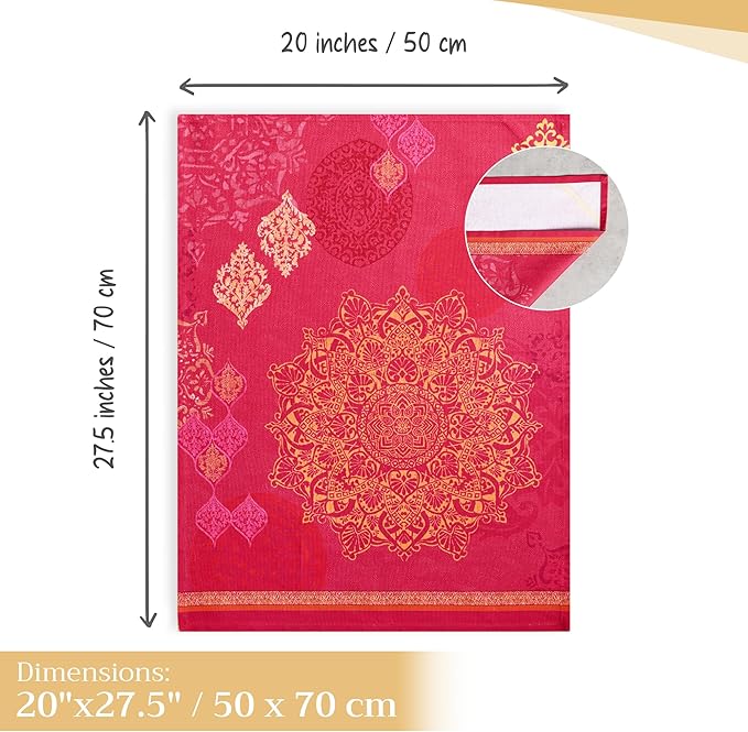 Maison d' Hermine Kitchen Towels Set of 3 100% Cotton 20" x 27.5" Reusable - Image 4