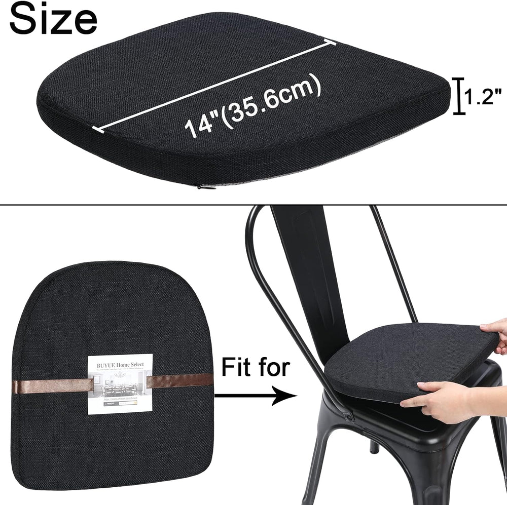 BUYUE Friendly Woven Fabric 14x14 Magnetic Cushions for Metal Chair Set of 4,...