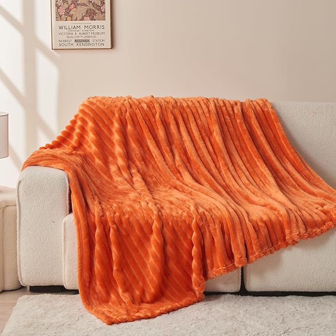 NEWCOSPLAY Super Soft Fall Twin Blanket Orange Premium Silky Flannel Fleece 3D - Image 8