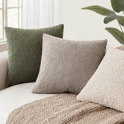 Foindtower Set of 2, Decorative Textured Boucle Throw Pillow Covers Accent - Image 6