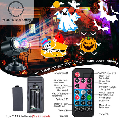 Halloween Projector Lights Outdoor, Snowflake Christmas Projector Lights