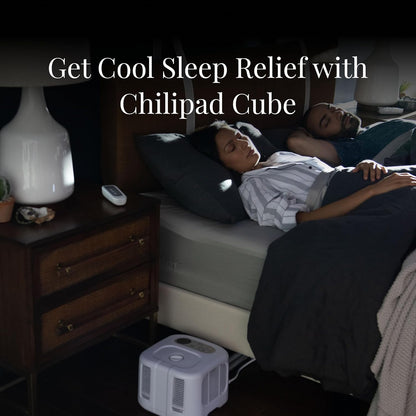 chilipad cube bed cooling system - cooling & shown in use