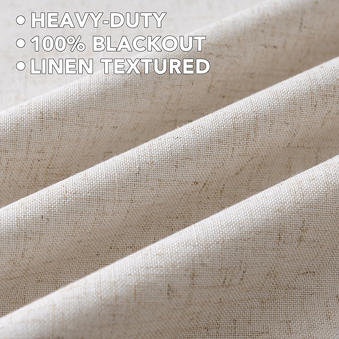 H.VERSAILTEX Linen Curtains 100% Blackout Curtains - Image 5