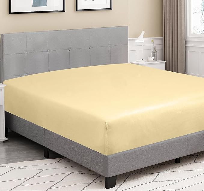 ROYALE LINENS 300 Thread Count 100% Long Staple Combed Cotton Fitted Sheet Queen - Image 4