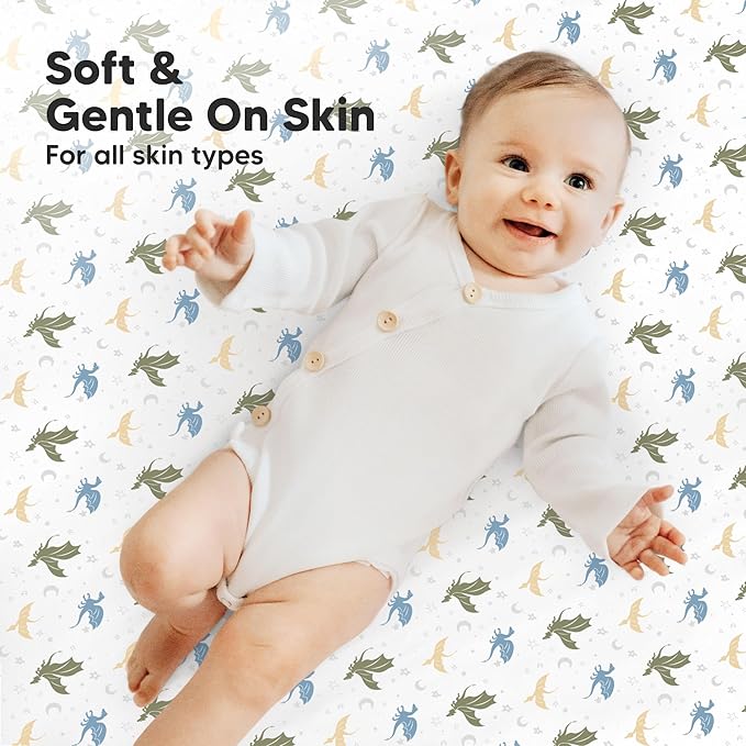 2-Pack Mini Crib Sheets Fitted - Image 4
